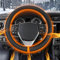 Wiederaufladbarer Beheizter Lenkradbezug, Car Steering Wheel 12V Heated Cover, Auto Lenkradheizung, Tragbare Elektrische Heizung, 14,5-15,5 Zoll Lenkradheizung, für Autos, LKWs, Transporter, SUVs.