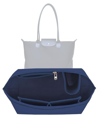 BOOSHMall Organizer für Longchamp Tasche, Tascheneinsatz-Organizer, Multi Pocket Handtasche Einsatz, Geldbörsenzubehör für Fächer Geschenke für Frauen, Dunkelblau,M