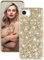 Handyhülle für iPhone 16e Hülle Glitzer Bling Sparkle Hülle für iPhone SE (2025) Case Original Ultra Dünne Leichte Ganzkörper Stoßfest Anti-Kratzer Silikon Schutzhülle für iPhone 16e Cover (Gold)