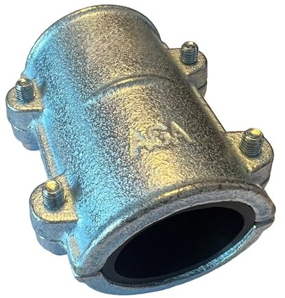 Dichtschelle Rohrreparaturschelle 1.1/2” DN40 47,9 – 48,8 mm Temperguss Reparaturklemme für Kunststoff- und Metallrohre Klemmverbinder IG mit EPDM Gummidichtung