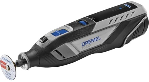 Dremel 8250 12V Akku-Rotationswerkzeug 5.000-30.000 U/min Bürstenloser Multifunktionswerkzeug set mit Soft Case, 5 Zubehören, 1 Akku+ Ladegerät zum Schleifen, Fräsen, Gravieren, Scheiden Reparatur/DIY