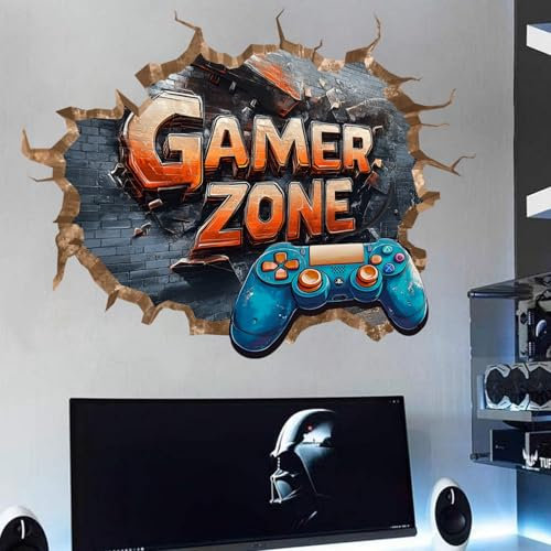 3D Jeux Décorations murales,autocollants muraux manettes jeux pour chambre de garçon,chambre d'enfant,salle de jeux,décoration murale de la chambre d'enfant-Style D