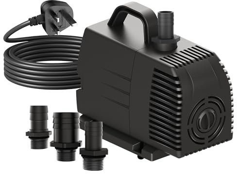 Bomba de agua sumergible para exteriores, 4500 l/h, bomba de acuario para estanque, fuente de acuario, jardín