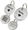 Hundemarke mit Gravur - Personalisiert - Edelstahl - ⌀30mm - Silber - Namensschild für Halsband - Dog Tag - Anhänger Marke für Hunde - mit Symbolauswahl - Tiermarke für Hunde, Katzen, Welpen, Pferde
