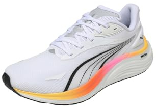 Puma Electrify Nitro 4 - Scarpe da Corsa su Strada, da Uomo, Colore: Bianco/Rosa Veleno-Sun Stream, Taglia 40, Puma Bianco Veleno Rosa Sun Stream, 44 EU