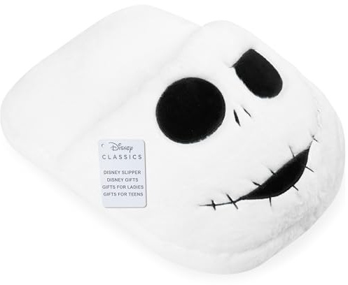 Get Trend Disney Nightmare Before Christmas Fußwärmer Ohne Strom, Plüsch Hausschuhe Damen Wärmekissen Gegen Kalte Füße & Zehen, Geschenke Frauen Teens (Weiß TNBC)