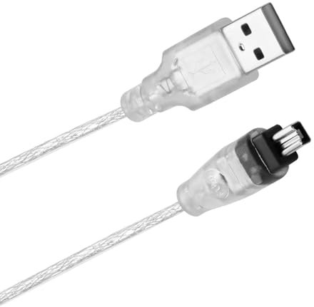 Câble Adaptateur USB mâle vers FireWire IEEE 1394 4 Broches, Câble iLink 1m pour Sony DCR-TRV75E DV, Connecteur USB Type-A vers 1394, Câble IEEE 1394 a US B, Câble de Transfert de Données