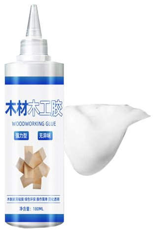 Wood Glue For Furniture - 180ml Clear Wood Glue with Strong Adhesion | Water-Based Transparent Interior Exterior Adhesive | Eco-Friendly Carpenter Glue | Safe for Wood, Paper and Cloth Use