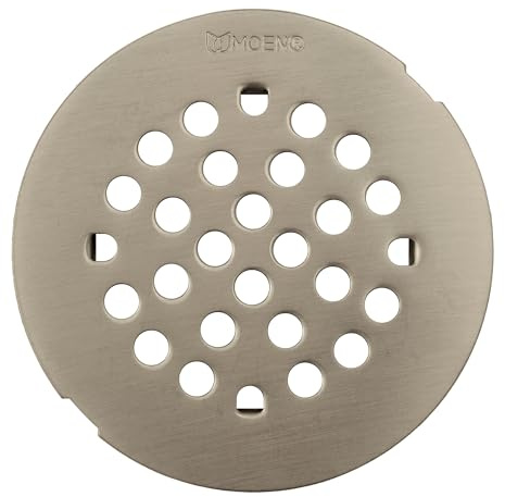 Moen Snap-In Shower Drain Cover, For Use with 3-inch Shower Drain, Brushed Nickel, 101663BN
