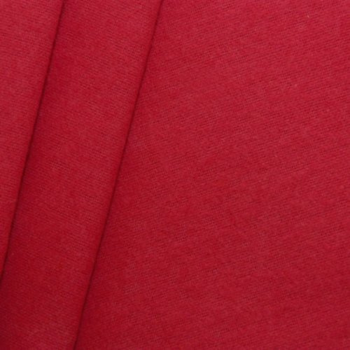 STOFFKONTOR Deko Molton Stoff B1 schwer entflammbar Breite 300cm – Meterware, Farbe Rot – geeignet für Dekoration, Wandverkleidung uvm.