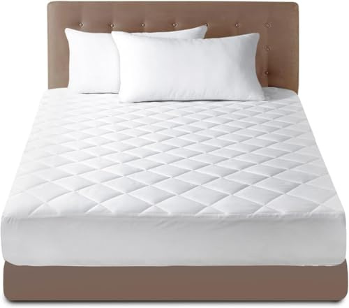 High Quality Extra Soft Quilted Mattress Protector, Fully Fitted Non Allergenic Luxury Bed Cover, Breathable Hypoallregenic Easy Care Sheet Wrap, Double