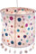 GURU SHOP Runde Papier Hängelampe, Papierlampenschirm Annapurna, Handgeschöpftes Papier - Weiß/bunt/Pünktchen, 28x28x28 cm