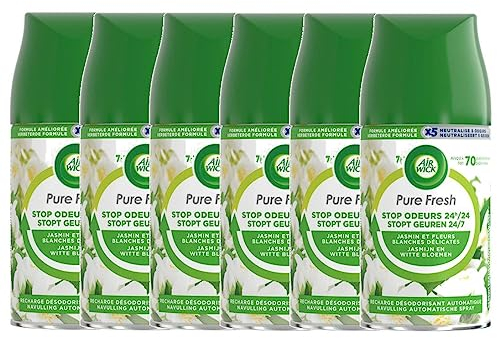 Air Wick Lot de 6 Recharges Freshmatic Pure Fresh Jasmin - 250 ml