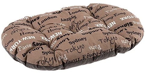 FERPLAST Hundebett Groß - Hundebett Waschbar - Hundekissen - Matte für Hundehütten, Zwinger und Auto - Hundebett Flauschig - Relax - 100 x 63 CM, XL, BRAUN