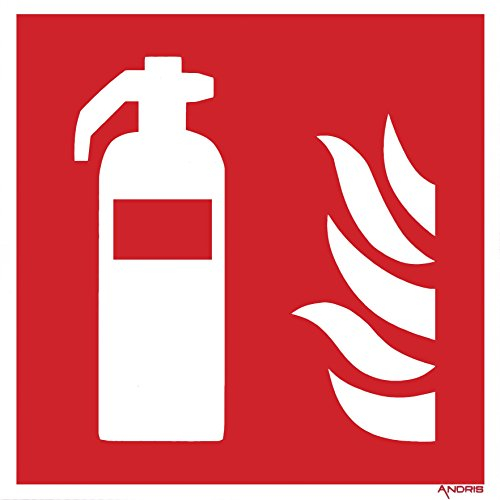 Feuerlöscher Symbolschild ISO Kunststoffplatte 150x150mm Orig. ANDRIS®-Piktogramm