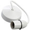 Home.smart 5 x White Ceiling Pendant & Rose, Strong Flex Drop, Max 100 Watt BC Light Bulb
