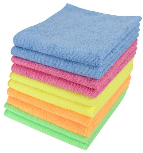 Micro-Pro Microfibre Cleaning Cloths 20 Pack - 280gsm, 40x40cm, Non-Abrasive, High-Density for Home & Professional Use, Durable & Reusable, Multi-Colour, Ideal for Kitchen, Car, Window