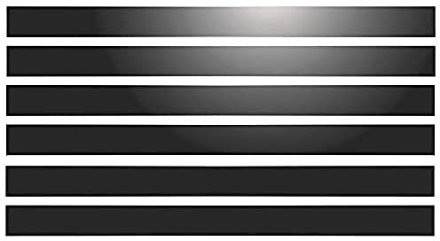 Mygoodprice Bandas adhesivas reflectantes para casco, 28 x 2 cm, 6 unidades, color negro
