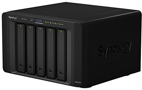 Synology DS1515+ Server di Memoria Dati (5 unità Bay NAS 2,4GHz CPU 2GB), Nero