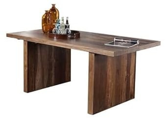 Palisander Massivmöbel lackiert Esstisch 160x90 Sheesham Holz massiv Massivholz walnuss Duke #103
