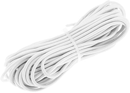 Expanderseil 3mm Gummiseil Planenseil Spannseil Elastische Abspannseile Bungee Seil (Schwarz/Weiß) - Weiß, 5m
