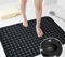 Ommda Badewanneneinlage mit Saugnäpfen Duschvorleger rutschfeste Duschmatte Naturkautschuk 0.7cm schwarz 58x88cm