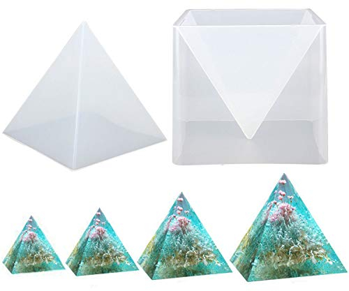 Chougui Große Pyramidenform, 15 cm, Silikon-Harz-Gießform, transparente Epoxidharz-Formen zum Basteln von Orgonit-Pyramiden, für Schmuckherstellung, Basteln, Heimdekoration oder als Geschenk