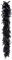 PARTY DISCOUNT ® Federboa schwarz mit Lametta in Silber, 180 cm