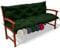 Beautissu Flair BR Bankauflage 150x50x50 cm Dunkelgrün - Sitzkissen & Rückenkissen Outdoor Polsterauflage - Gartenbankauflage für Gartenmöbel Bankkissen Sitzauflage für Gartenbank & Hollywoodschaukel