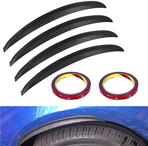 WANYIG Kotflügelverbreiterung Universal Kotflügel Verbreiterung Carbon 33CM Radlaufleiste Auto Radlaufverbreiterung Verbreiterung Auto Rad Schutz Dekoration (4 Stück)