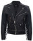 Infinity Leather Herren Fringe Kuhfell Leder Brando Schwarz Tassled Motorradjacke X