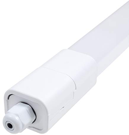 proventa® Slimeline-Feuchtraumleuchte IP65 mit integriertem LED-Leuchtmittel, 150 cm, 25W, 2.750 Lumen, 4.000 K, Kunststoff weiß