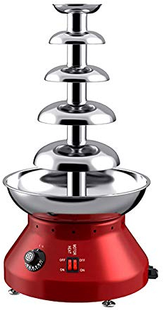 Wgwioo Fuente De Chocolate Comercial De 5 Niveles, Máquina De Fuente De Fondue De Chocolate De Acero Inoxidable, para Fiestas, Bodas, Eventos, Restaurantes