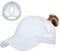 TMEOG Baseball Cap Damen Basecap Frauen Kappe mit Netz Pferdeschwanz Cap mit Loch für Zopf Baseballkappe Sommer Cappy Unifarben Sportkappe Atmungsaktiv(Weiß)