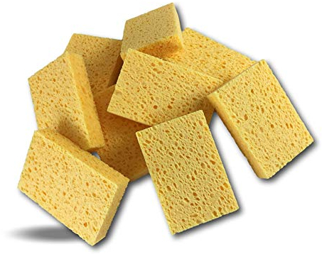 Lot de 10 éponges végétales Blondes Pro n° 6 | 135x90x30 (Non bordées) | Travaux ménagers | Nettoyage Toutes Surfaces sans rayer | Grande résistance et capacité d'absorption | Kibros EPVGBL06