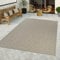 TT Home Flachgewebter In- & Outdoor Teppich Natürlicher Look Sisal Optik Creme Modern, Größe:160x230 cm