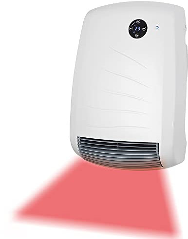 Radialight BALI Radiateur soufflant pour salle de bain mural programmable avec coque entièrement en métal avec contrôle précis de la température et gère automatiquement la puissance (1200W ou 2000W).