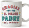 MUGFFINS Tazas para PADRE/PAPÁ - En Español - Gracias por ser el mejor - 11 oz / 330 ml - Regalo original y divertido