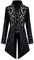 TSIRNK Mittelalter Kleidung Herren, Halloween Kostüm, Steampunk Vintage Frack Jacke (Schwarz, L)