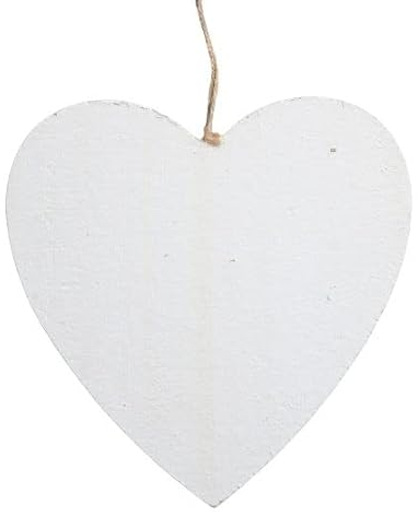 2 Stk Holzherz weiss 15x15cm Hänger fd11 Holzherzen Deko Herzen Raumdeko Hochzeitsdeko Vintage Nostalgie Schriftzug Wandeko Anhänger Holzherzen Namenskarten