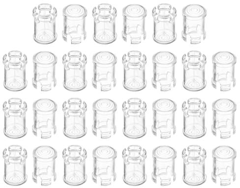 PATIKIL 5mm 30Pack Klar Leuchtdiode Halteklammer LED Lampe Steckdose Glühbirne Kappe Schutzhülle für Lünette Montage Paneel Display Durchsichtig