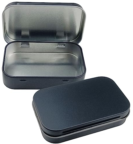 Fofuyim Rectangular Tins Container, 1Pcs Mini Metal Tin Can, Portable Storage Box for Small Items Key Candy