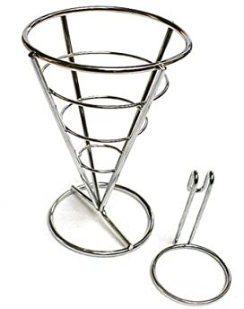 Healeved Eisenständerhalter Für Pommes Frites Einfaches Eintauchen in Sauce Edelstahl Frites-lebensmittelhalter