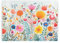 Planche à découper rectangulaire en verre peint à l'aquarelle - Grande planche à découper en verre - Protection de plan de travail - Planche lisse avec pieds antidérapants - 39 cm x 28,5 cm