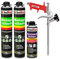 Isolbau Bauschaum-Set - Inkl. 2 x 1K Montageschaum B2 Pistolenschaum mit hervorragender Schall und Wärmedämmung (je 750 ml), 1 x PU-Schaum-Reiniger (500 ml) & 1 x Schaumpistole, Verfüllen