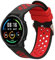 kwmobile Cinturino TPU Silicone con Fibbia Compatibile con Xiaomi Mi Watch Color Sport / S1 Active Cinturino - Cinturini 14-22 cm nero/rosso
