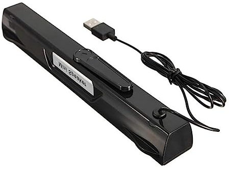 UPKOCH Soundbar Usb Mini Portatile Per Notebook Altoparlante Stereo Con Surround Sound Compatibile Con Computer e Tablet Nero