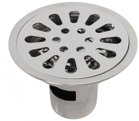 Delaman Round Shower Drain Kit, 9cm/3.5Inch Stainless Steel Floor Drain Anti-Odor Round Shower Trap Cover for Kitchen Bathroom Balcony Laundry