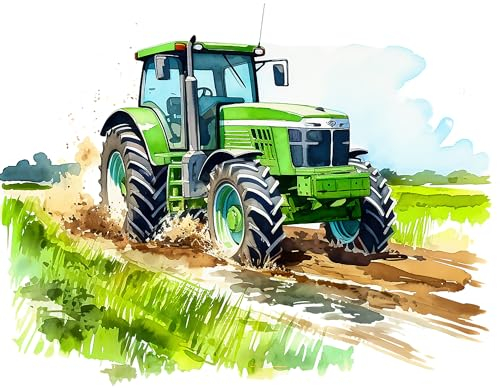 amy2004marie Stoffbahn, 20,3 x 20,3 cm, Traktor, 100 % Baumwolle, Quilten, Nähblock AM1673