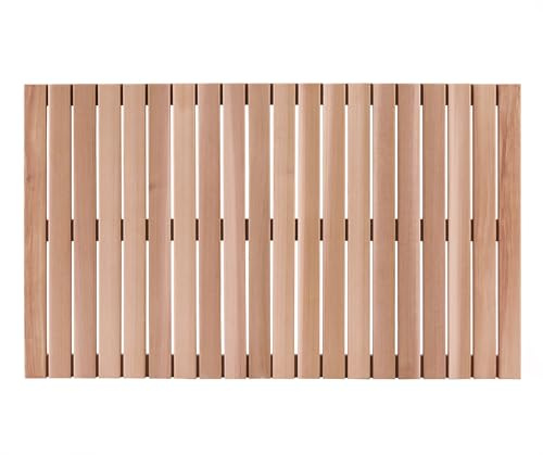 bingaai Cedar Wood Bath Mat 40×23.6, Cedar Wooden Bath Mats, Wood Shower Stall Mat Non-Slip for Bathroom Bathtub Spa Sauna Garden Home, Wooden Floor Mat Large for Indoor and Outdoor